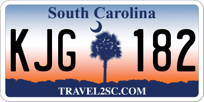 SC license plate KJG182