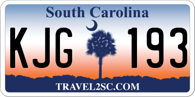 SC license plate KJG193