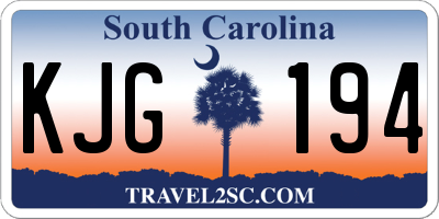 SC license plate KJG194