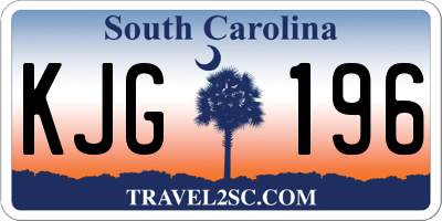 SC license plate KJG196