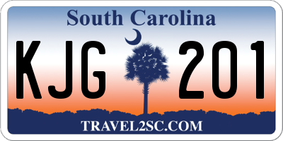 SC license plate KJG201