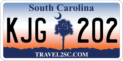 SC license plate KJG202