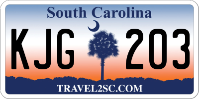 SC license plate KJG203