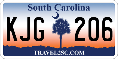 SC license plate KJG206