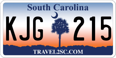 SC license plate KJG215