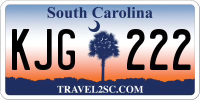 SC license plate KJG222