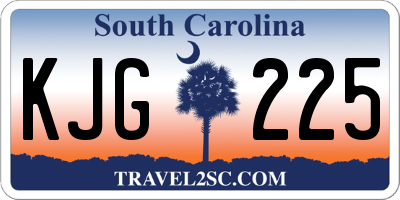 SC license plate KJG225