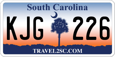 SC license plate KJG226