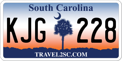 SC license plate KJG228