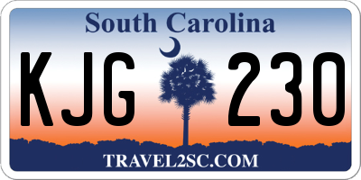 SC license plate KJG230