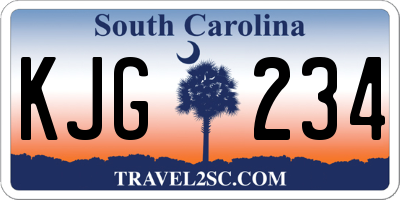 SC license plate KJG234
