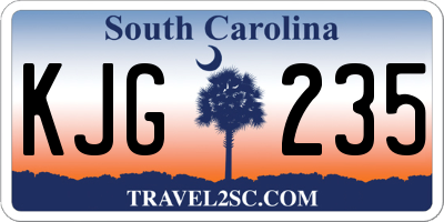 SC license plate KJG235