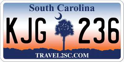SC license plate KJG236