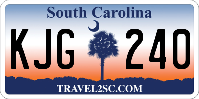 SC license plate KJG240