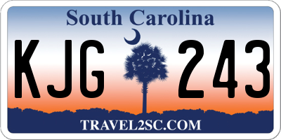 SC license plate KJG243