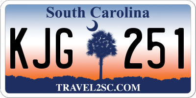 SC license plate KJG251