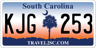 SC license plate KJG253