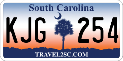 SC license plate KJG254