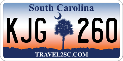 SC license plate KJG260