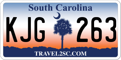 SC license plate KJG263