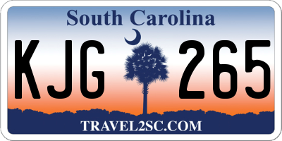 SC license plate KJG265