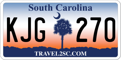 SC license plate KJG270