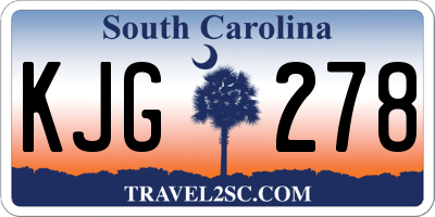 SC license plate KJG278