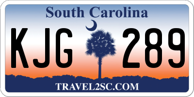 SC license plate KJG289