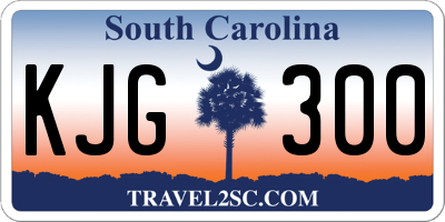 SC license plate KJG300