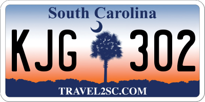 SC license plate KJG302