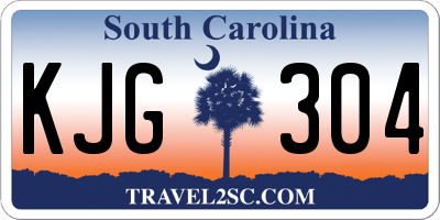 SC license plate KJG304