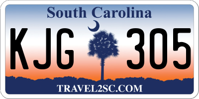 SC license plate KJG305