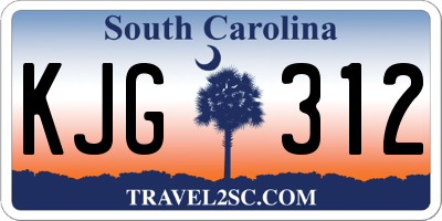 SC license plate KJG312