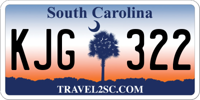 SC license plate KJG322