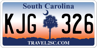 SC license plate KJG326