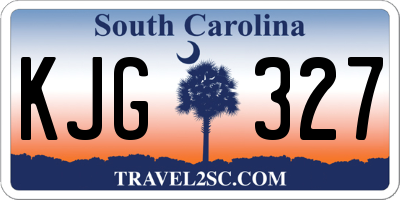 SC license plate KJG327