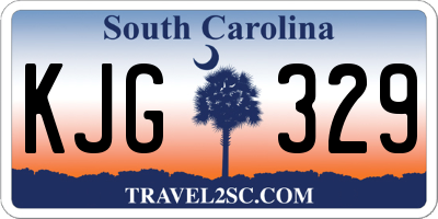 SC license plate KJG329