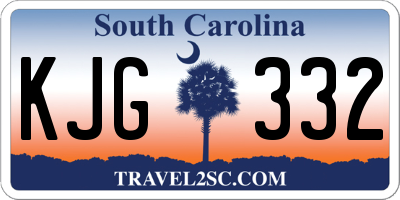 SC license plate KJG332