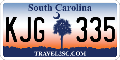 SC license plate KJG335