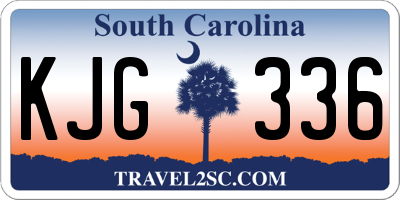 SC license plate KJG336