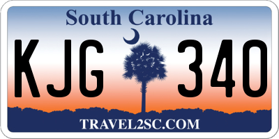 SC license plate KJG340