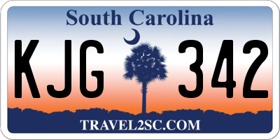SC license plate KJG342