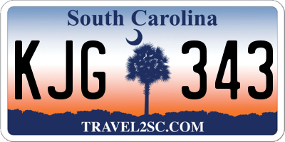 SC license plate KJG343