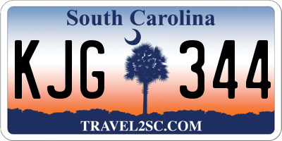 SC license plate KJG344