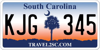 SC license plate KJG345