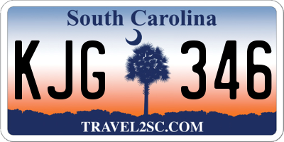 SC license plate KJG346