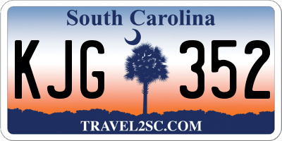 SC license plate KJG352