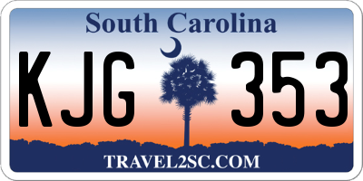 SC license plate KJG353