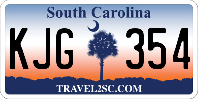 SC license plate KJG354