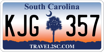 SC license plate KJG357